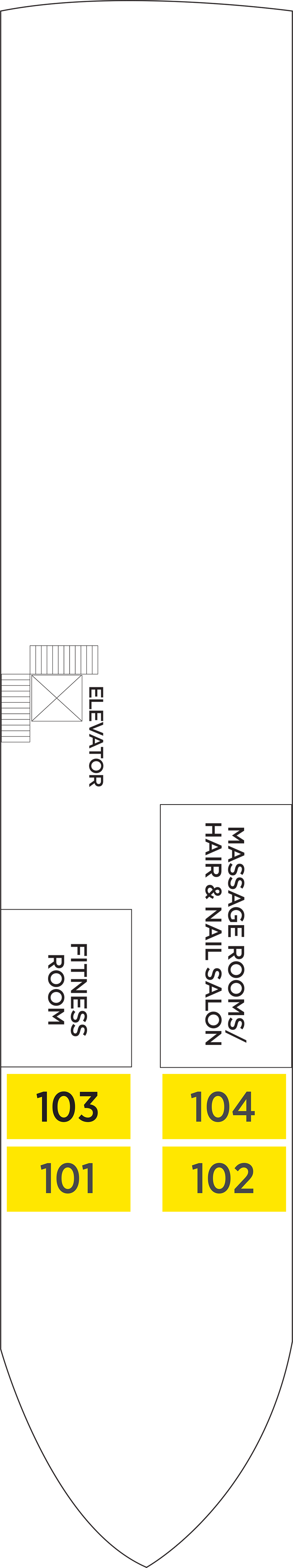 Acacia (Deck 1) deck plan for AmaDahlia