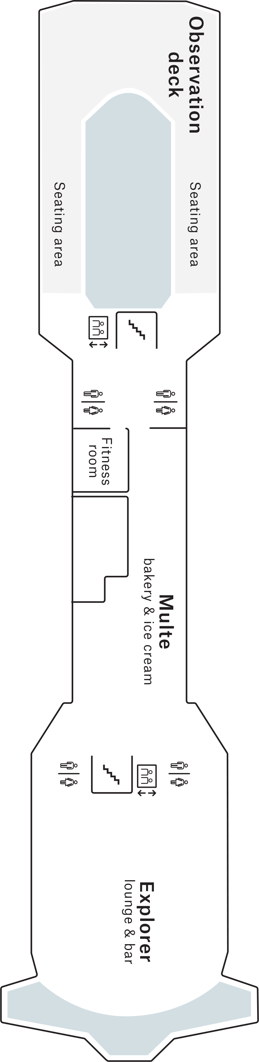 Deck 7 deck plan for MS Nordlys