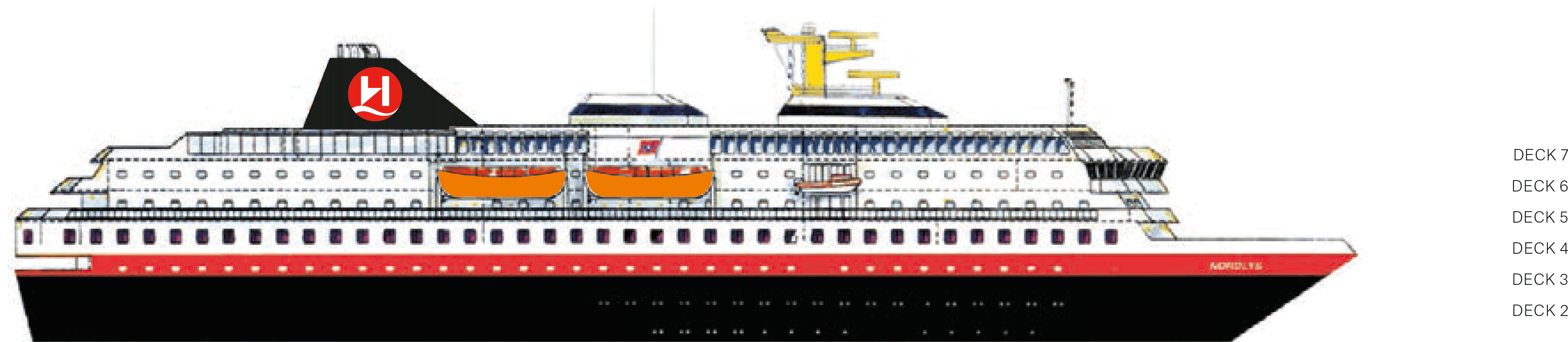 Where Deck 2 is on MS Nordlys