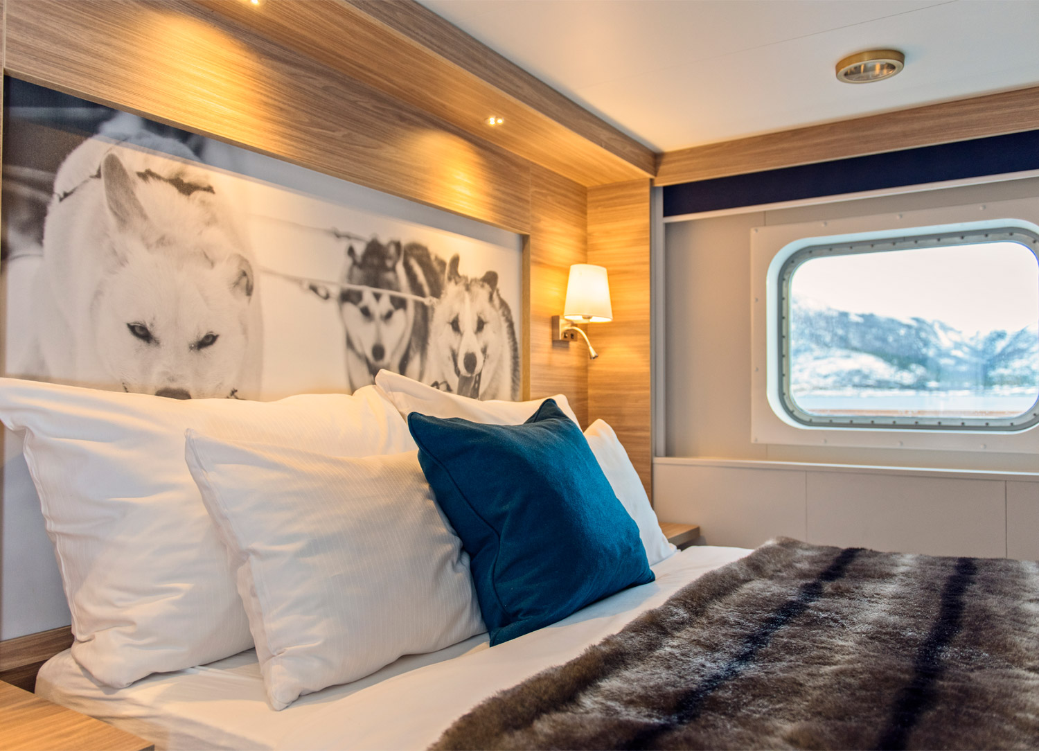 Upper Deck for Two Travelers stateroom on MS Nordnorge