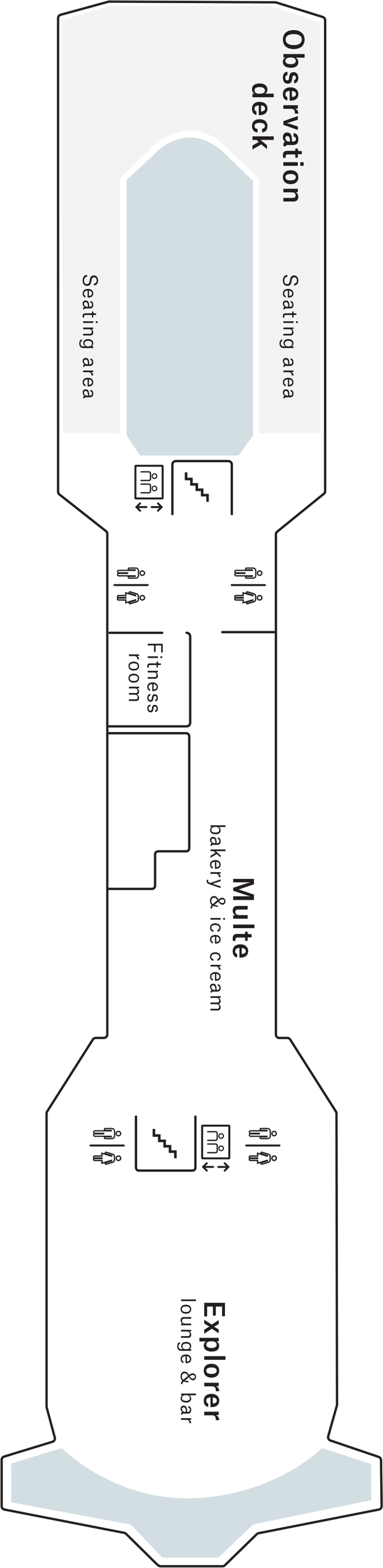 Deck 7 deck plan for MS Polarlys