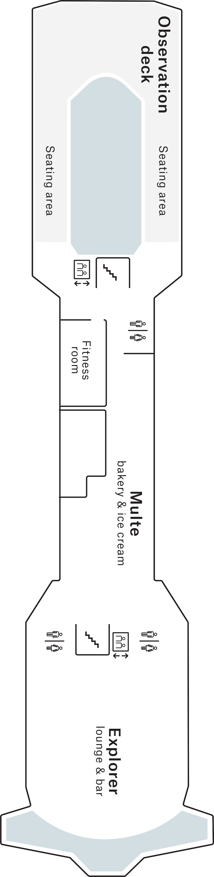 Deck 7 deck plan for MS Richard With
