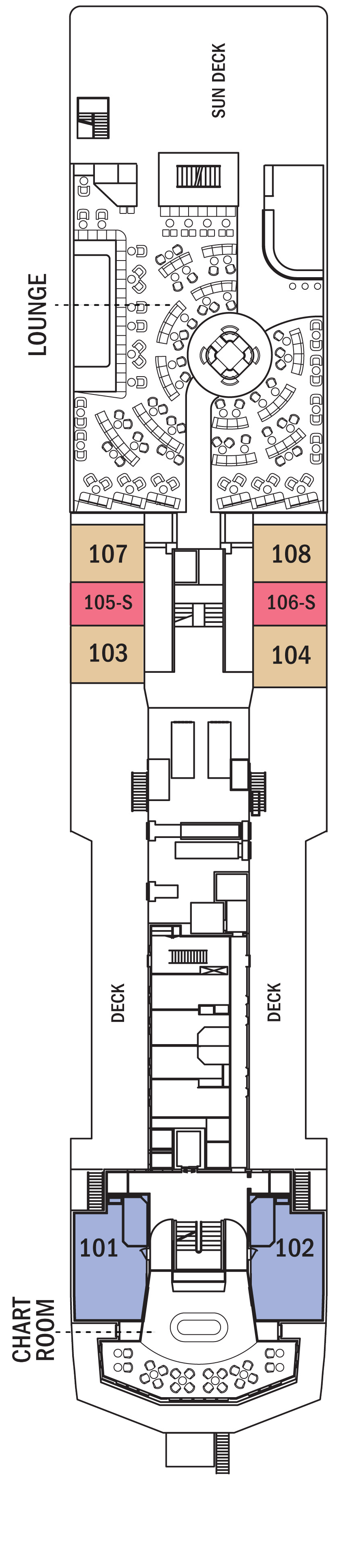 Veranda (Deck 4) deck plan for National Geographic Explorer