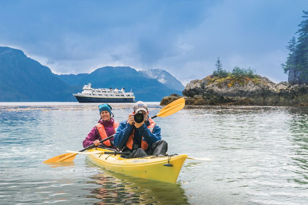 Taking a kayak on a photography expedition is a real possibility onboard <em>National Geographic Sea Bird</em>!  