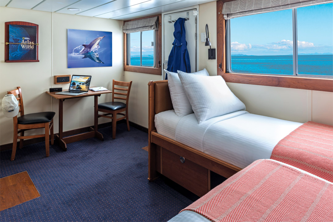  All staterooms aboard <em>National Geographic Sea Bird</em> have a great view!  
