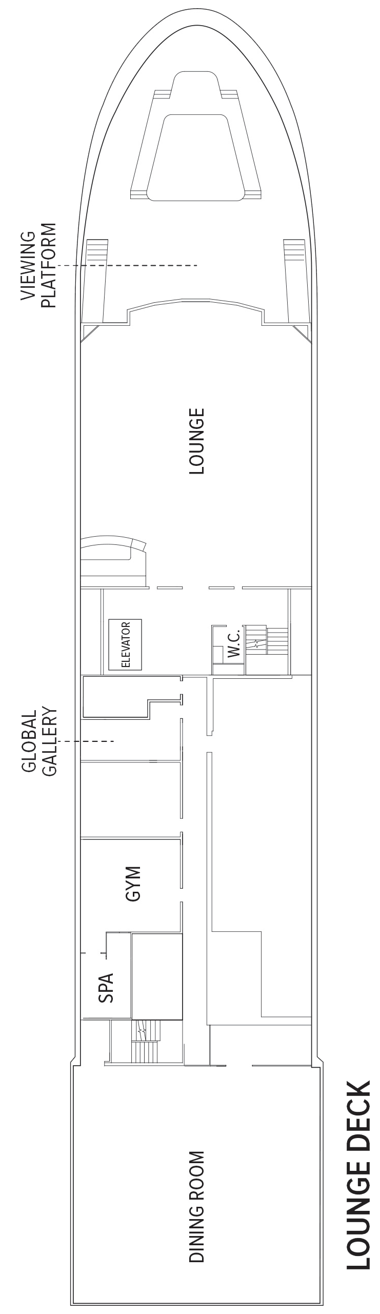 Lounge (Deck 3) deck plan for National Geographic Quest