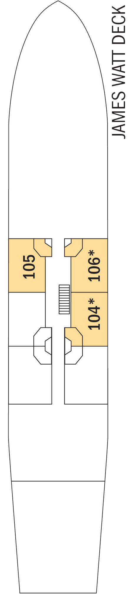 Watt (Deck 1) deck plan for Lord of the Glens