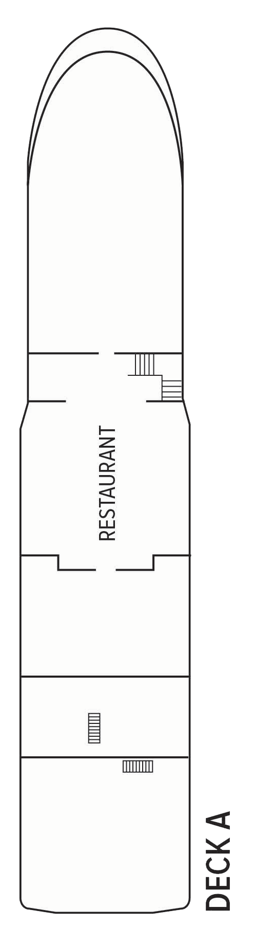 A (Deck 1) deck plan for Oberoi Philae