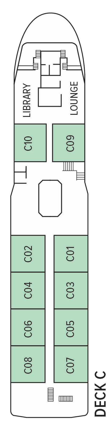 C (Deck 3) deck plan for Oberoi Philae