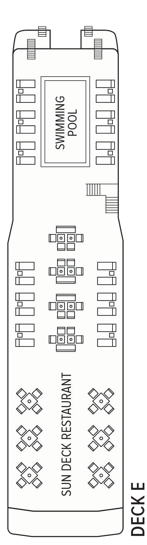 E (Deck 5) deck plan for Oberoi Philae
