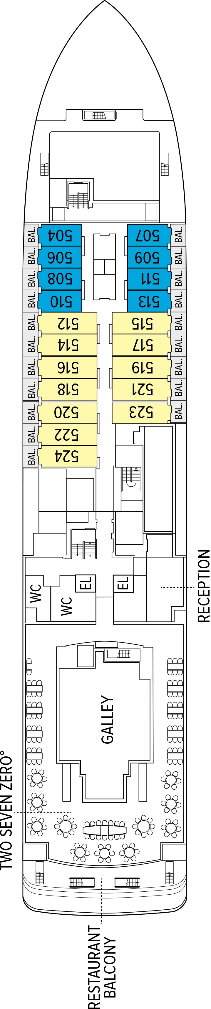 Main (Deck 3) deck plan for National Geographic Resolution