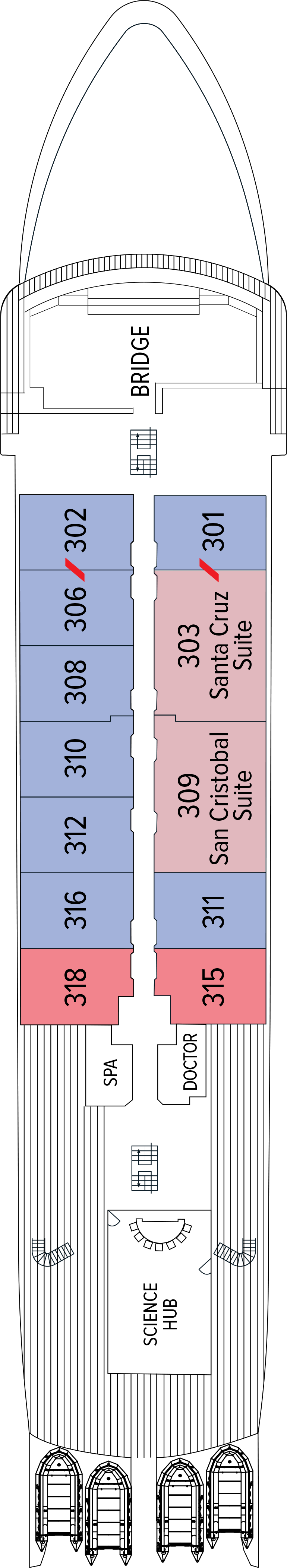Bridge (Deck 3) deck plan for National Geographic Islander II