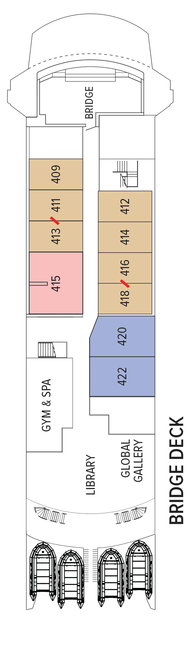 Bridge (Deck 4) deck plan for National Geographic Gemini