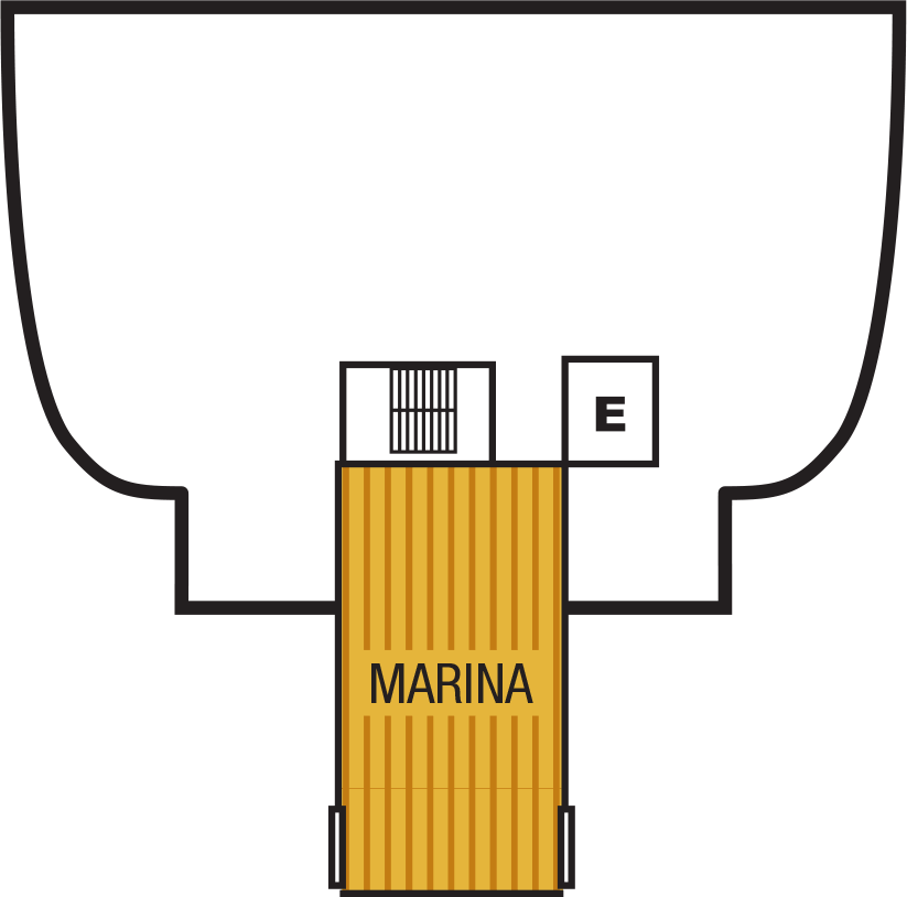 Deck 2 deck plan for Seabourn Odyssey