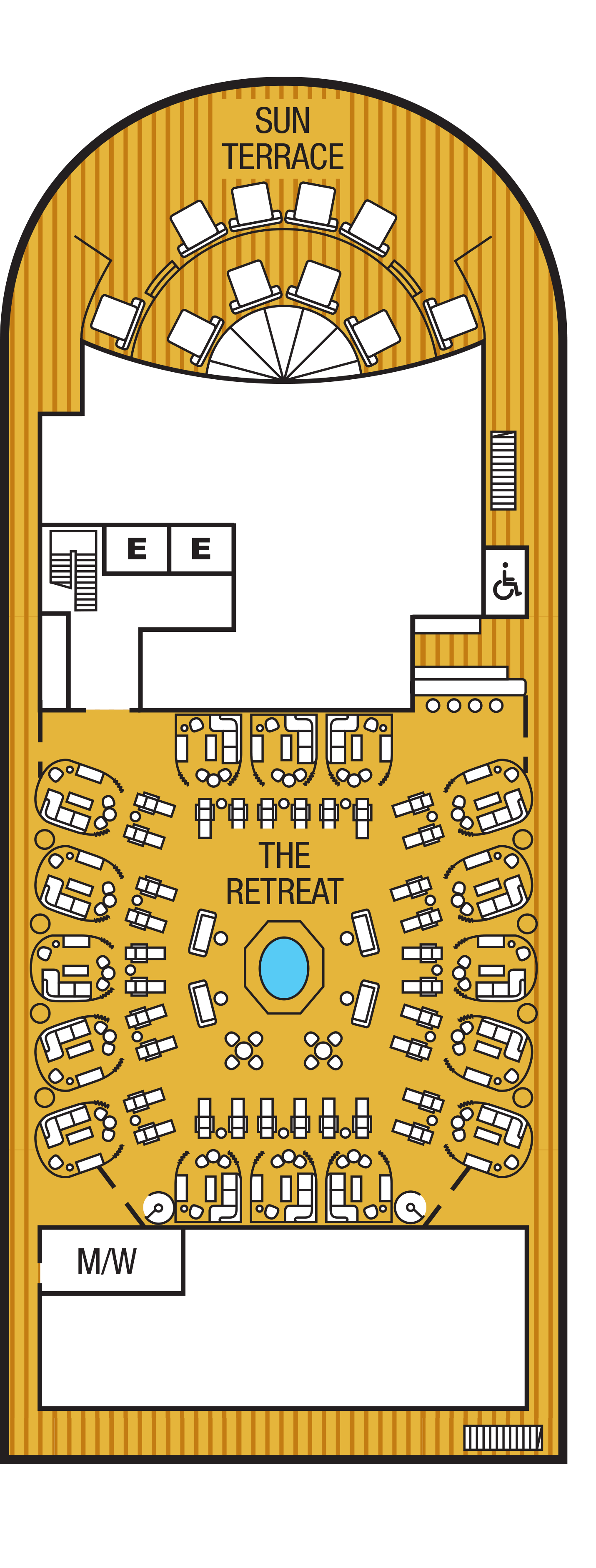 Deck 12 deck plan for Seabourn Ovation