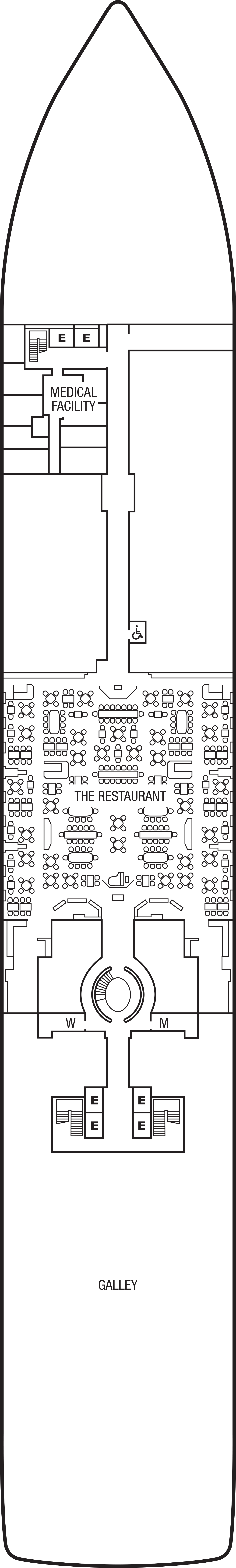 Deck 4 deck plan for Seabourn Ovation