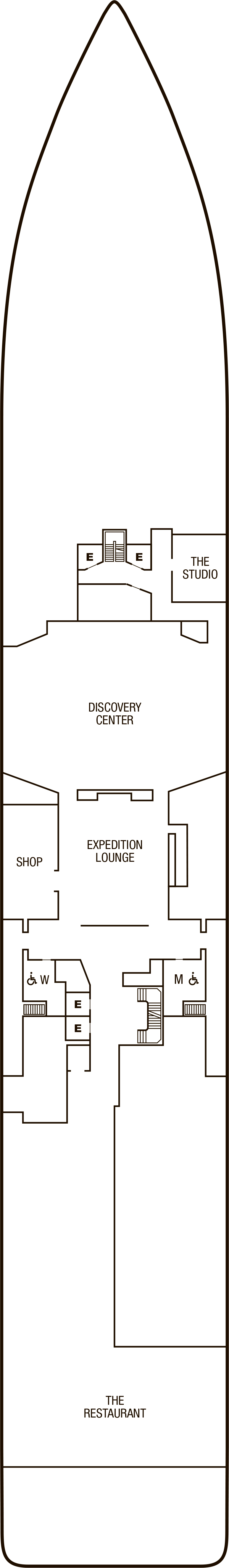 Deck 4 deck plan for Seabourn Pursuit