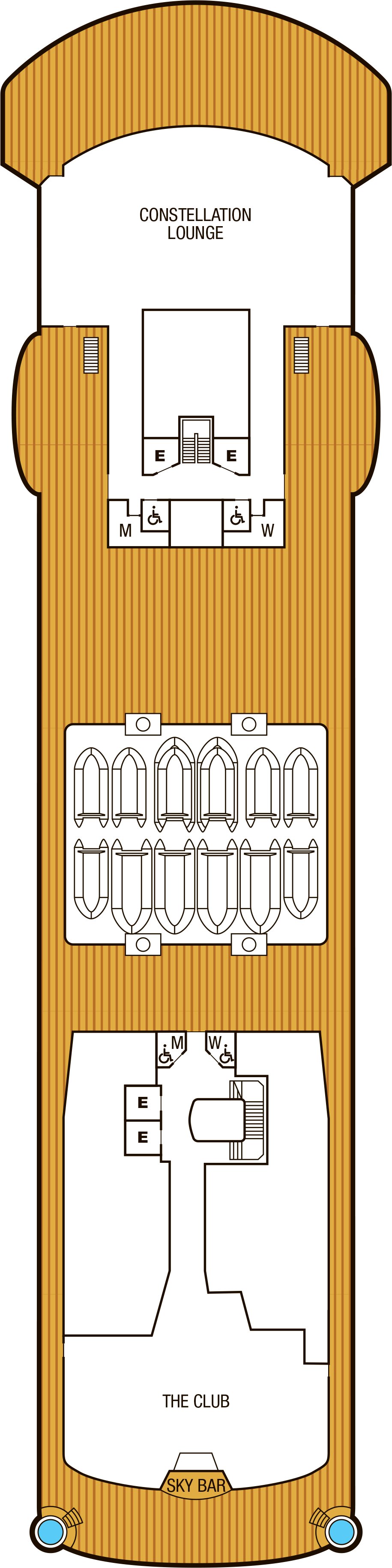 Deck 9 deck plan for Seabourn Pursuit