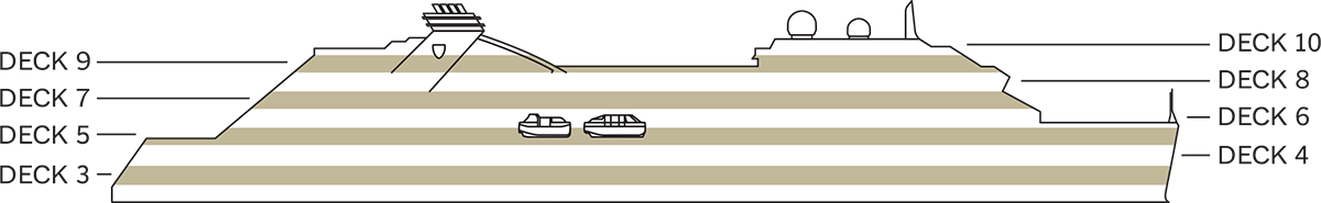 Where Deck 3 is on Seabourn Pursuit