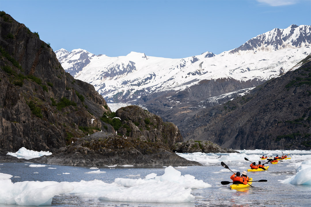  Kayaking excursions are one example of how to make the most of your <em>Seabourn</em> cruise! 
