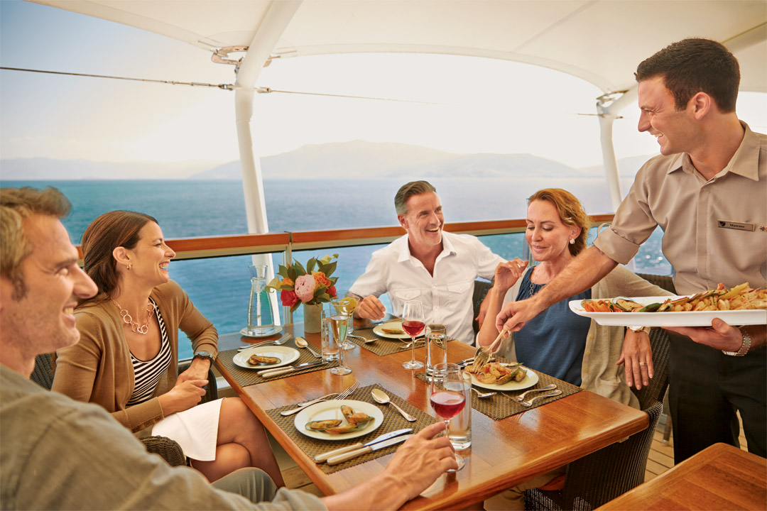  Brunch on the Collanade is a great way to spend your days at sea with <em>Seabourn</em>.  