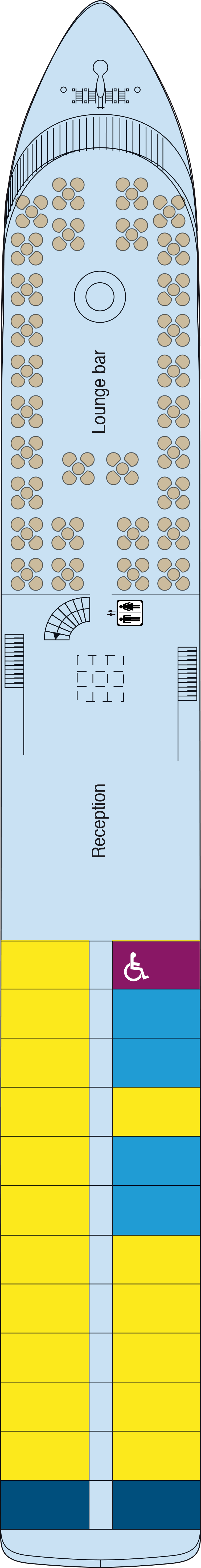 Middle (Deck 2) deck plan for MS Gil Eanes