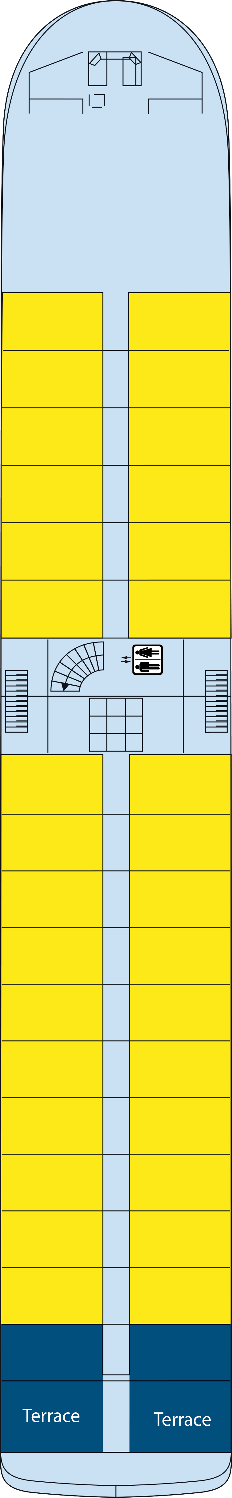 Upper (Deck 3) deck plan for MS Gil Eanes