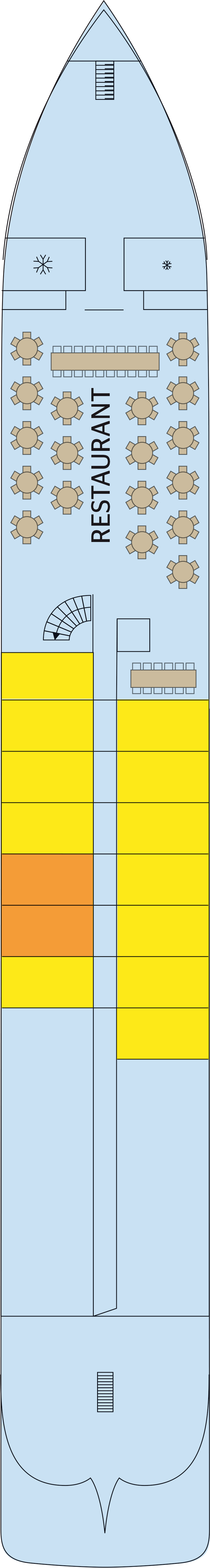 Main (Deck 1) deck plan for MS Infante don Henrique