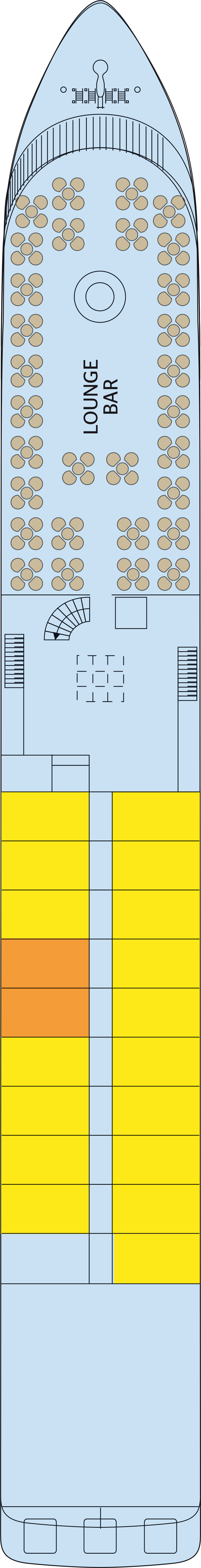 Middle (Deck 2) deck plan for MS Infante don Henrique