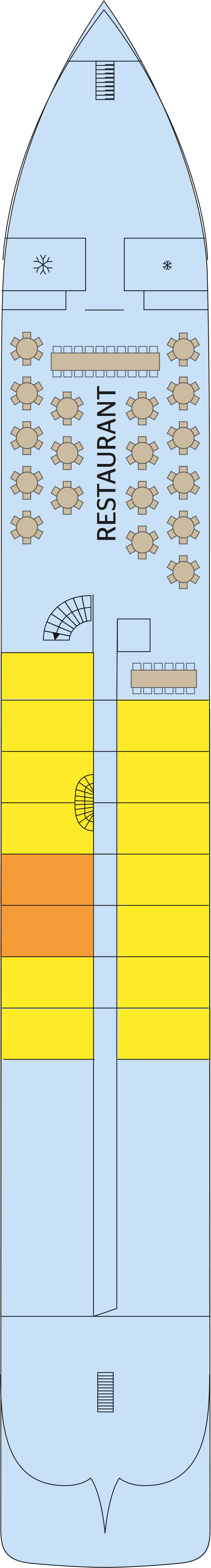 Main (Deck 1) deck plan for MS Fernao de Magalhaes