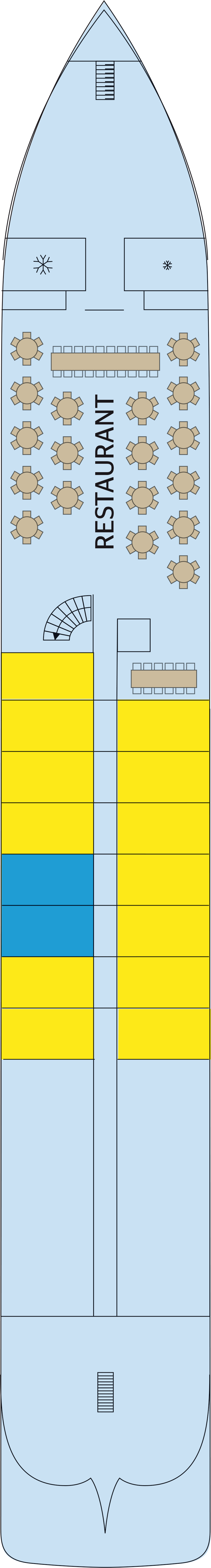 Main (Deck 1) deck plan for MS Vasco de Gama