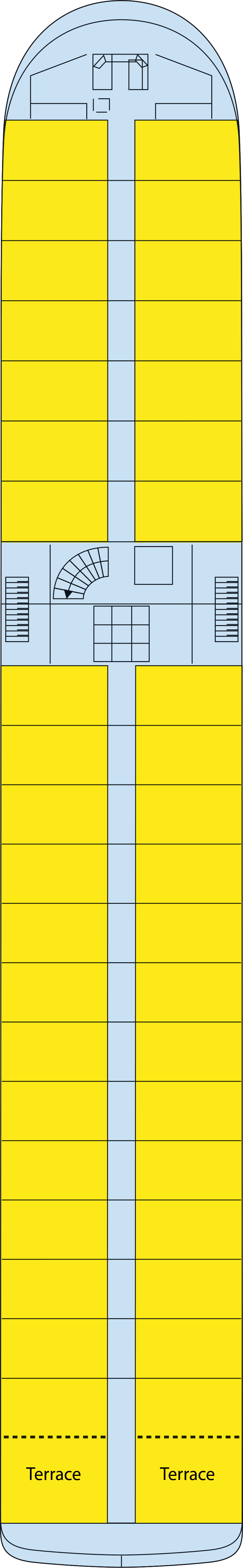 Upper (Deck 3) deck plan for MS Vasco de Gama