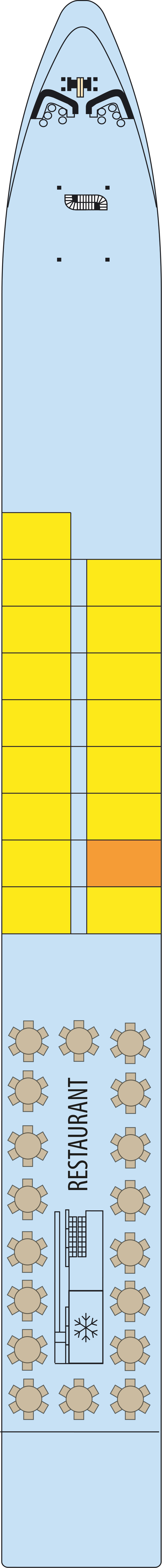 Main (Deck 1) deck plan for MS Elbe Princesse II