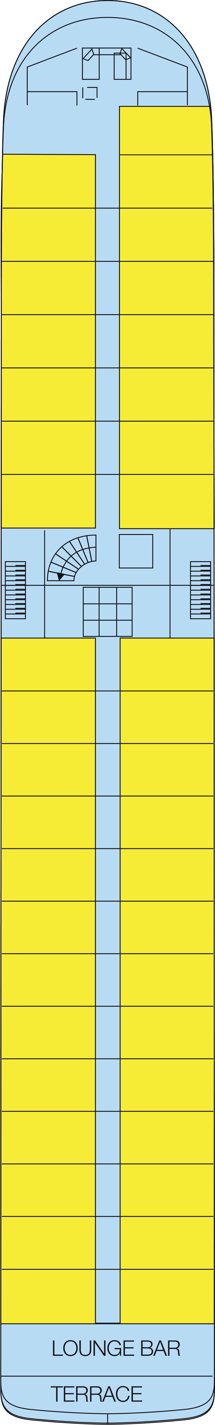Upper (Deck 3) deck plan for MS Cyrano de Bergerac
