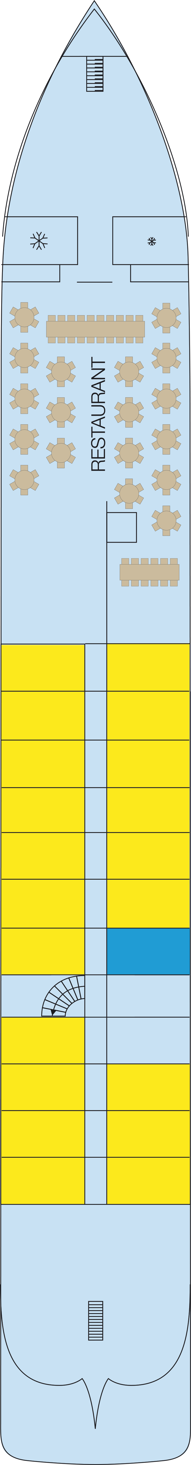 Main (Deck 1) deck plan for MS La Belle de Cadix