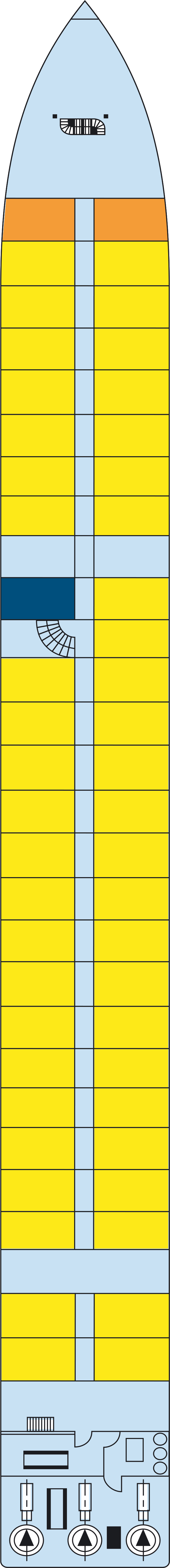 Main (Deck 1) deck plan for MS Michelangelo