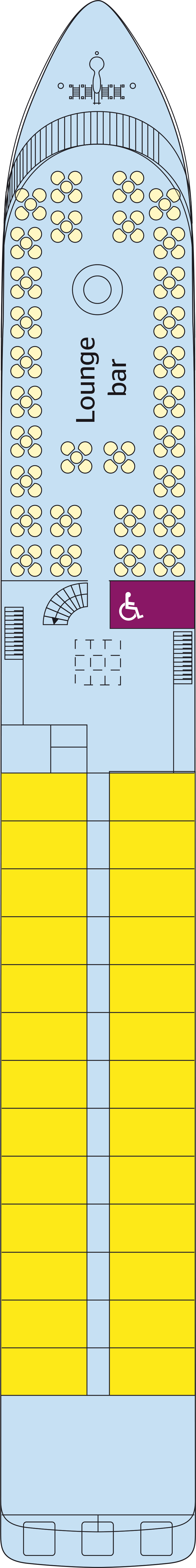 Middle (Deck 2) deck plan for MS Beethoven