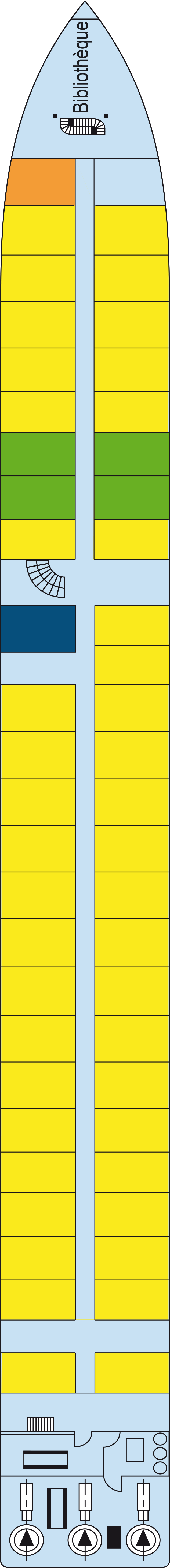 Main (Deck 1) deck plan for MS France