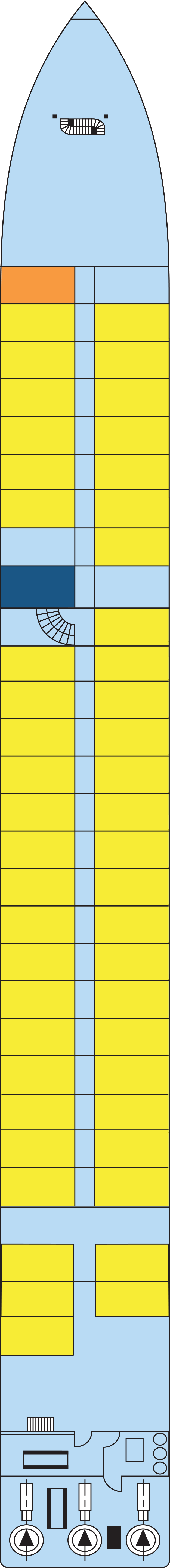Main (Deck 1) deck plan for MS La Boheme