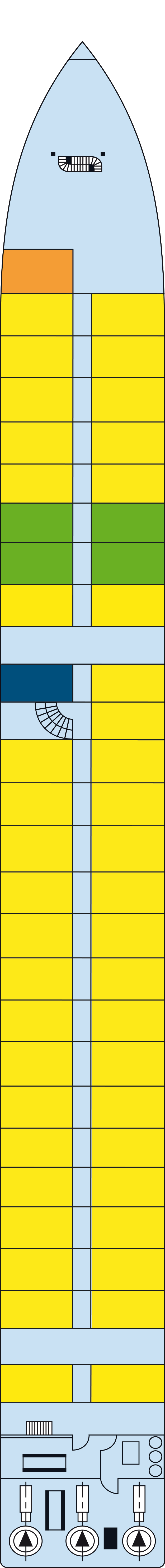 Main (Deck 1) deck plan for MS Modigliani