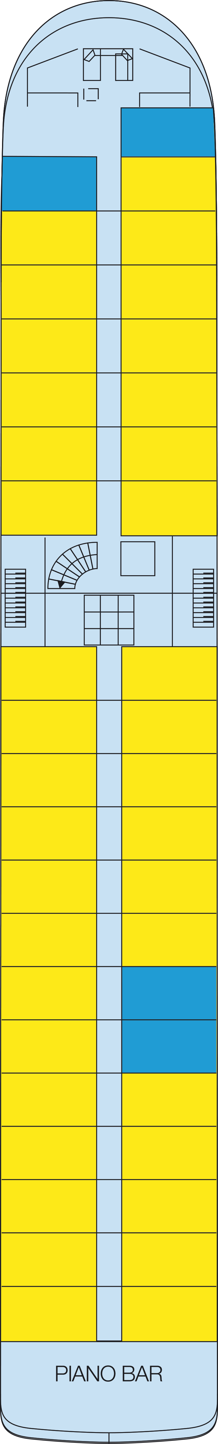 Upper (Deck 3) deck plan for MS Vivaldi