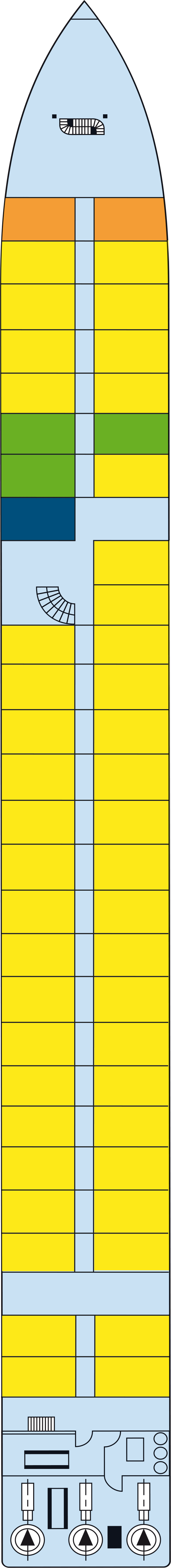 Main (Deck 1) deck plan for MS Mistral
