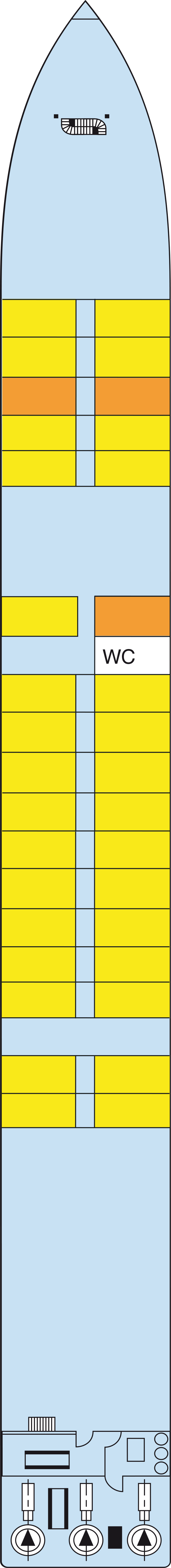 Main (Deck 1) deck plan for MS Renoir