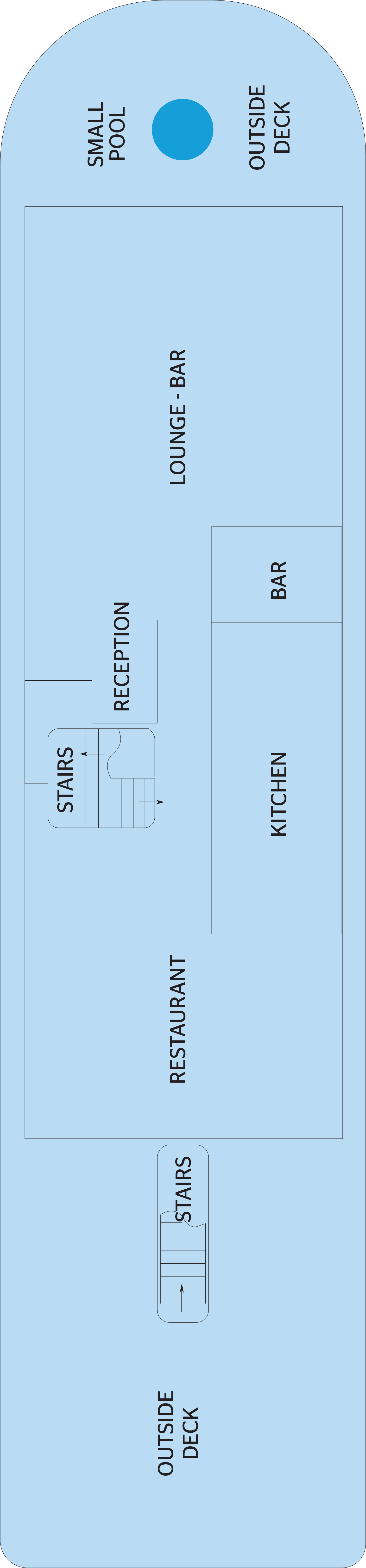 Upper (Deck 2) deck plan for MS African Dream