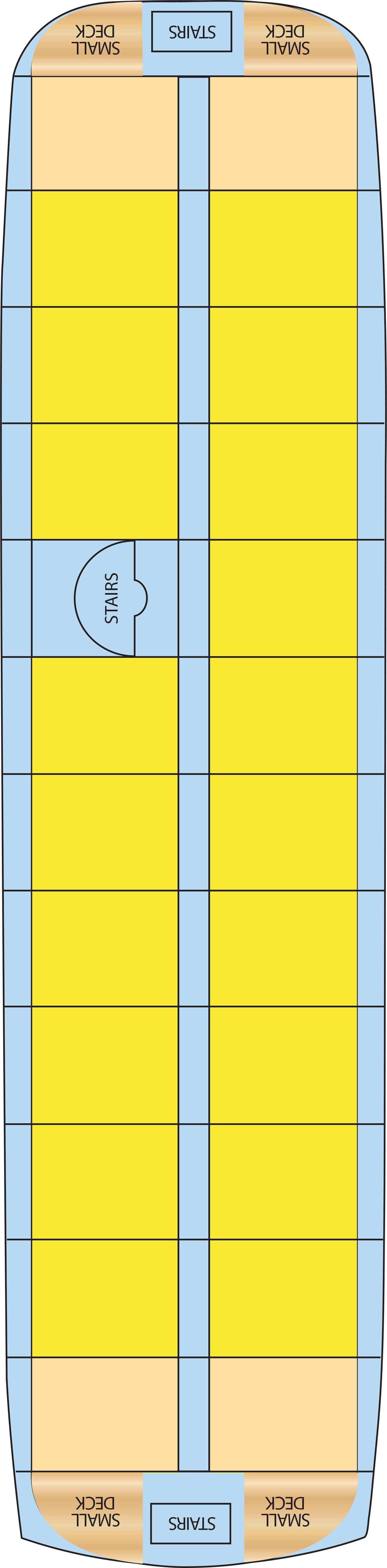 Upper (Deck 2) deck plan for RV Indochine II