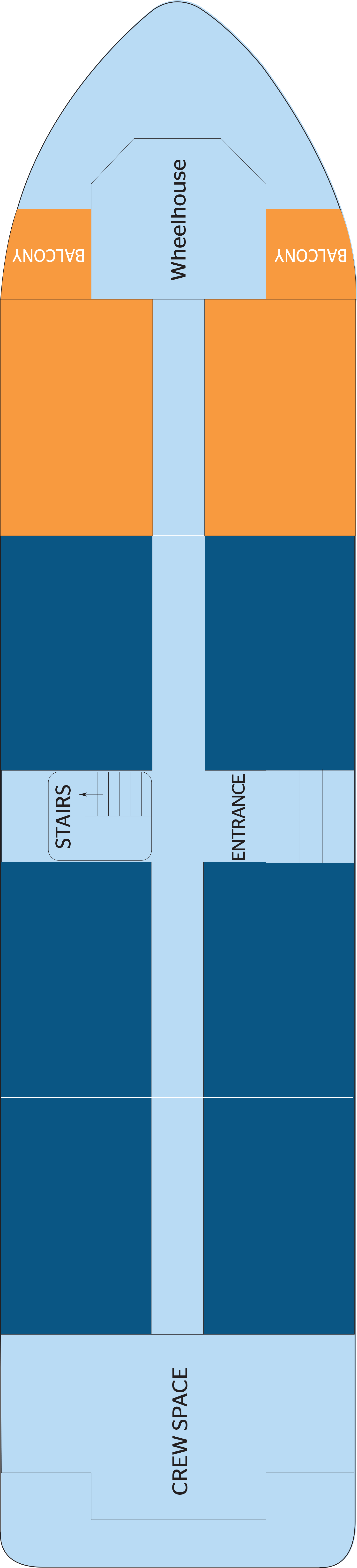 Main (Deck 1) deck plan for Zimbabwean Deam