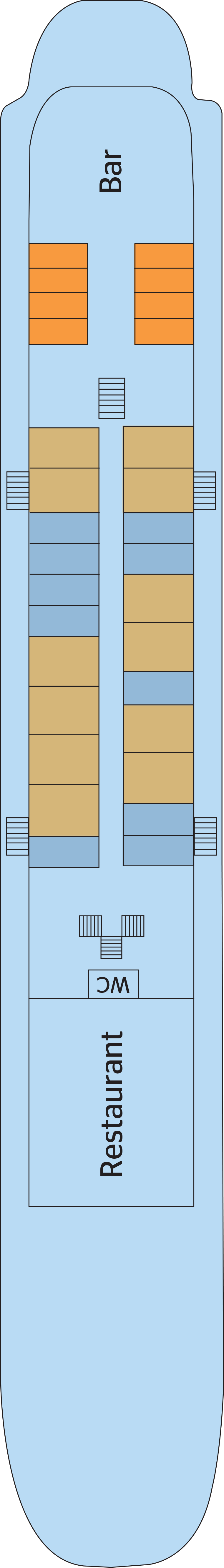 Boat (Deck 4) deck plan for MS Kronstadt
