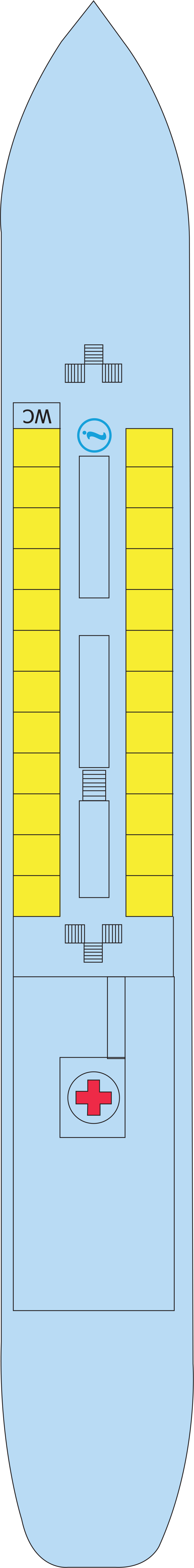 Main (Deck 2) deck plan for MS Kronstadt