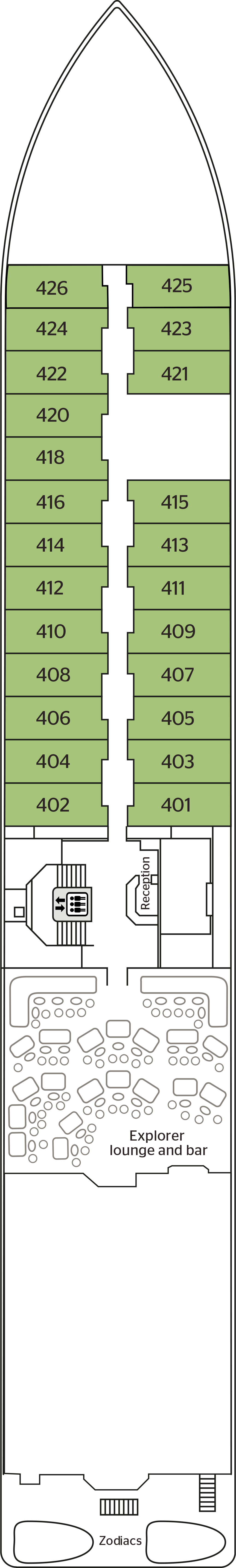 Deck 4 deck plan for La Belle Des Oceans
