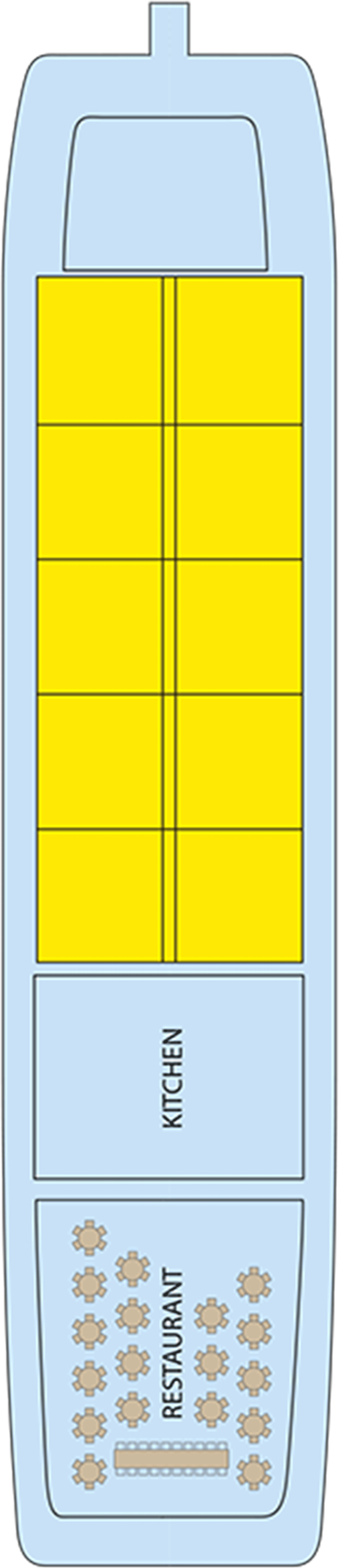 Upper (Deck 2) deck plan for Lan Diep